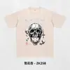 Camiseta Informal Holgada de Manga Corta con Estampado de Dibujos Animados y Anime, Algodón Lavado Transpirable Delgado de Verano, Transfronteriza, 230g