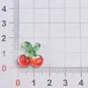 Brillo Fino Transparente Fruta Cereza DIY Pasador Hecho a Mano Pegamento de Crema Funda para Teléfono Zuecos Imán para Refrigerador Accesorios de Resina