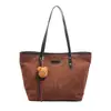 Bolsa Tote Portátil de Grande Capacidade para o Dia a Dia Moda 2025 Inverno Nova Vintage Maillard Personalizada Casual de Ombro