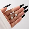 Pendientes de Diamantes de Colores Personalizados Creativos de Nuevo Estilo Transfronterizos Europeos y Americanos Conjunto de Pendientes Versátil de Moda con Bola de Aleación