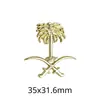 Emblema Nacional Saudita Insígnia Adesivo para Celular Padrão Palmeira e Cimitarra Insígnia de Metal Presente Comemorativo Fonte de Fábrica Transfronteiriça