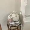 Bolsa Almofada Feminina Versátil Personalidade Tendência Fresca Mulheres 2025 Nova Bolsa de Mão Matelassê com Diamantes Pequena Transversal de Ombro