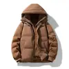 Chaqueta de Algodón Falsa de Dos Piezas Transfronteriza Abrigo de Invierno para Hombre Cortavientos Protección contra el Frío Ropa de Algodón Engrosada Estilo Chaqueta de Montañismo Chaqueta de Algodón con Capucha
