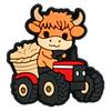 Cartoon Highland Cow Series Gota de Plástico PVC Sapatos de Borracha Macia Buraco Flor Sapato Fivela Sapatos de Jardim Buraco Telefone Móvel Caso DIY Acessórios