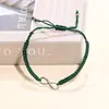 Pulsera de Pareja Cruzada Europea y Americana para San Valentín de 8 Caracteres, Juego de Pulseras Tejidas Ajustables con Símbolo Infinito para Mujeres
