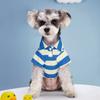 Ropa para perros, nueva ropa de verano a rayas de dos patas, oso de peluche amargo Bo Mei Fa Dou, ropa para gatos, ropa fina para mascotas