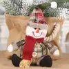Decoración Navideña Nueva Transfronteriza Bola de Botones a Cuadros Colgante Navideño Muñeco de Nieve Gordo Adornos de Reno Venta al por Mayor