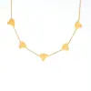 Collar con colgante de borlas irregulares transfronterizo, estilo europeo y americano, chapado en acero de titanio y oro de 18 quilates, cadena de clavícula ligera de lujo que combina con todo.