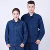 Traje jeans proteção do trabalho vestimenta para obra outono e inverno manga longa fábrica roupas de soldagem reparo automotivo ferramentas logo
