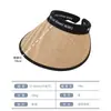 Sombrero de Sol Negro de Goma con Protección Solar de Ala Ancha para Mujer, Estilo Nuevo de Verano, Visera Plegable Versátil para Exteriores con Protección UV