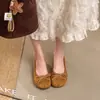2026 Novos Sapatos Loafer Planos de Salto Baixo e Bico Arredondado Estilo Coreano com Laço Colorido Sapatos Mary Jane de Solado Macio