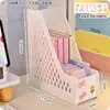 Organizador de mesa de desenho animado, porta-canetas de escritório, prateleira de armazenamento, caixa de arquivos para estação de trabalho, painel perfurado de mesa, caixa de armazenamento de livros