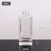 Frasco de Aromaterapia de Vidro 60ml Frasco Dispensador de Cosméticos Transparente Alto Quadrado Frasco Difusor de Fragrância Óleo Essencial Frasco de Aromaterapia Sem Fogo