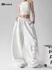 Pantalones Casuales Curvos con Patrón de Serpiente de Pedrería Inspirados en el Diseño, Pantalones Deportivos Largos Sueltos de Pierna Ancha de Cintura Alta con Cordón para Mujer de Verano