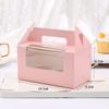 Caja portátil para mufen, caja para empaquetar cupcakes, caja para cupcakes, caja para hornear postres de mousse, caja transparente con ventana de apertura