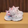 Zapatos para caminar para niños, unisex, diseño de malla transpirable, suela suave, antideslizantes, zapatillas deportivas, colección primavera/otoño, con correas de velcro