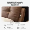 Cama Minimalista Italiana de Piel Genuina para Dormitorio Principal Doble Suave Acolchada Cama Grande Moderna de Lujo Ligero Cama Nube Marrón Cama con Almacenamiento para Apartamento Pequeño