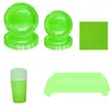 Pratos de Papel Descartáveis Tema Cor Pura Conjunto Copos de Papel Espessos Pratos de Papel Guardanapos de Papel Suprimentos para Festa Ecológicos e Biodegradáveis