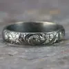 Anillo Huajie wish popular transfronterizo con patrón de flor retro, simple y moderno, anillo de vacaciones para mujer