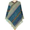Color Estilo Étnico Jersey Capa Poncho para Mujer Acrílico Capa de Punto para Mujer Cálido Otoño e Invierno Comercio Exterior en stock Chal