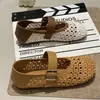 Zapatos Mary Jane con Hebilla Hueca Retro 2026 Verano Nuevos Estilo Europeo Nicho Versátiles Zapatos Huecos para Mujer