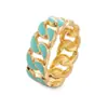 Nuevo brazalete de esmalte transfronterizo para mujer, simple y elegante, con apertura irregular y diseño de goteo de aceite, disponible en stock para venta al por mayor de fábrica