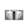 Tigela de Arroz de Aço Inoxidável 304 Tigela Dupla Platina Grau Alimentício Tigela de Sopa Térmica Infantil Cantina Doméstica Tigela para Sopa Macarrão Macarrão Instantâneo