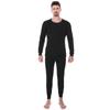 Outono e Inverno Masculino Underwear Térmico Set Fleece-forrado Espessado Cor Sólida Roupas de Outono e Calças de Outono Base Round Neck Inverno Underwear para Homens