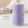 Hilo de Algodón Hueco Teñido Degradado con Lentejuelas e Hilos Plateados para Tejer DIY, Hilo de Hilo de Mariposa Plateado de 2 mm para Bolsos y Sombreros