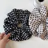 Ligas para el cabello coreanas de gran tamaño, sueltas y elegantes, con una textura suave, perfectas para coletas, creando un look relajado y con estilo.