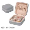 Caja de Joyería Portátil Simple Transfronteriza Pendientes Anillo Joyería Caja de Almacenamiento de Joyería Caja de Embalaje de Terciopelo Venta al por Mayor