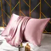 2026 Nueva Funda de Almohada de Seda 100% Seda de Morera Natural Funda de Almohada Seda Hielo Agradable a la Piel Suave Almohada para el Hogar