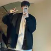 Sudadera cárdigan chaqueta de otoño e invierno para hombre, estilo americano, conjunto casual holgado para adolescentes, combinado con pantalones casuales, un conjunto completo que se ve genial y elegante