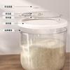 Cubo de Arroz de Gran Capacidad para el Hogar Plástico Espesado Material de Grado Alimenticio con Tapa a Prueba de Polvo, Humedad e Insectos Tanque de Almacenamiento de Harina de Arroz