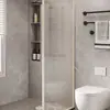 Partición de Vidrio Larga de Hierro Forjado y Acero Inoxidable de Lujo Ligero Ultraestrecha para Separación Seca y Húmeda de Baño, Pantalla Divisoria de Baño, Mampara de Ducha
