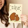 Tarjeta de felicitación de regalo de San Valentín cálido y dulce para parejas con temática alemana, Tarjeta de confesión simple y romántica escrita a mano