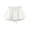Falda Blanca de Encaje Estilo Ballet Chica Picante para Mujer 2026 Verano Nuevo Estilo Falda Corta Floral Falda Abullonada Línea A Chica Picante