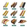 Imitación grano de madera aluminio cuadrado pasante por pulverización de fluorocarbono perfil de aleación de aluminio decorativo material para techo partición tubo cuadrado de aluminio arqueado fabricantes