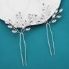 Tocados de Novia Transfronterizos Tejidos a Mano con Pedrería Pasador para el Cabello Accesorios para el Cabello Xiuhe Hanfu Pasador en Forma de U para Novia Coreana