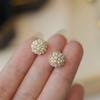 Pendientes Retro Estilo 2024 Nuevo Estilo Pequeños y Exquisitos Zircón Perla Pendientes de Aguja de Plata S925 de Hortensia Simple y Elegante para Mujer