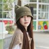 Nuevos Sombreros de Propietario para Otoño e Invierno para Hombres y Mujeres, Gorros de Punto con Orejas de Diablito, Remaches Elegantes, Sombreros Tipo Melón Street Dulces y Geniales