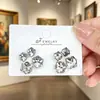 Brincos de Pérola Geométricos com Pino de Prata 925 para Mulheres, Brincos de Franja Modernos, Brincos de Luxo, Brincos Elegantes Retrô Venda por Atacado