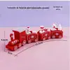 Decoração de bolo de Natal decoração plug-in trem pequeno plástico de Natal decoração de presente de aniversário assar brinquedos infantis