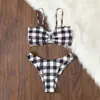 Traje de Baño Bikini Exportación 2026 Nuevo Estilo Europeo y Americano Sexy Traje de Baño de Dos Piezas Amazon Bikini de Playa Triángulo de Cintura Alta