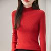 Camisola Gola Alta Feminina de Camada Base para Outono e Inverno, Andy Veludo Ajuste Slim Transfronteiriça
