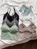 Camisola Sexy Nueva de Moda con Espalda Cruzada y Almohadillas en el Pecho para Mujer, Ropa Exterior Sin Costuras o Capa Base