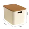 Caja de almacenamiento canasta de almacenamiento de escritorio canasta de almacenamiento de bocadillos y juguetes para la sala de estar canasta de almacenamiento de artículos varios para la cocina caja de almacenamiento rectangular con tapa