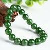 Atacado pulseira de jade de Taiwan pulseira pulseira de jaspe verde pulseira de jade com contas verde espinafre Jade fornecimento ao vivo