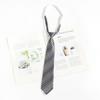 Plaid de Rayas Grises Corbata Perezosa Sin Nudo Estilo Universitario Japonés Retro Corbata Accesorios para Camisa Uniforme Académico Femenino Corbata de Moño Hombres
