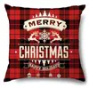 Funda de almohada navideña Transfronteriza Amazon Decoración del hogar Estilo europeo Lino sintético Funda de cojín para sofá Funda de almohada para vacaciones de Navidad